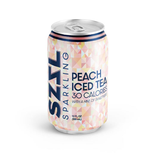 SZZL SPARKLING: Peach Iced Tea Sparkling Tea 12 fo (Pack of 6) - Grocery > Beverages > Coffee Tea & Hot Cocoa - SZZL SPARKLING