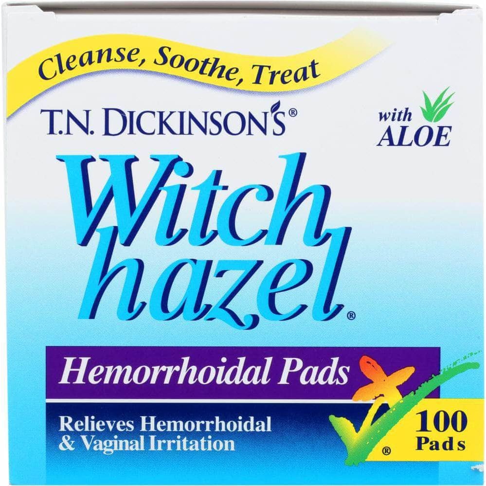 T N DICKINSONS T N Dickinson Hemorrhoidal Pads Witch Hazel, 100 Pc