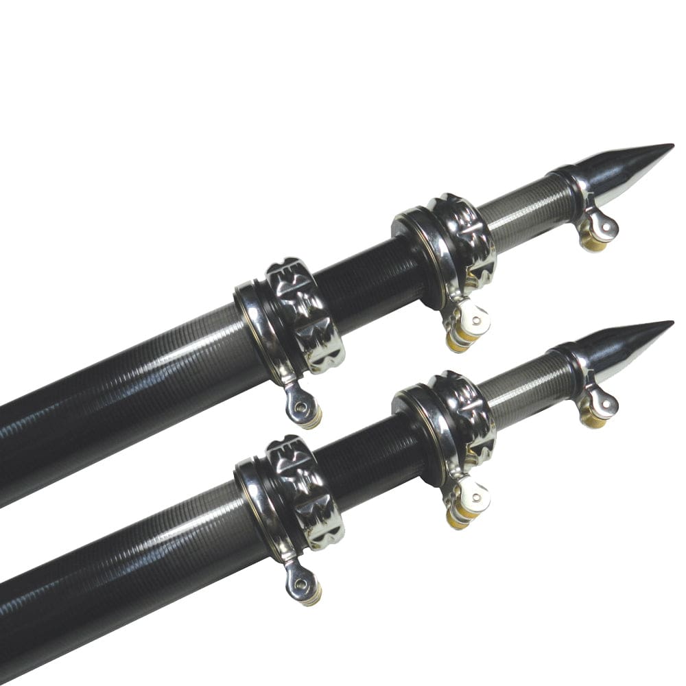 Lee's Tackle 16' Telescoping Carbon Fiber Outrigger Poles Sleeved f/TACO Bases