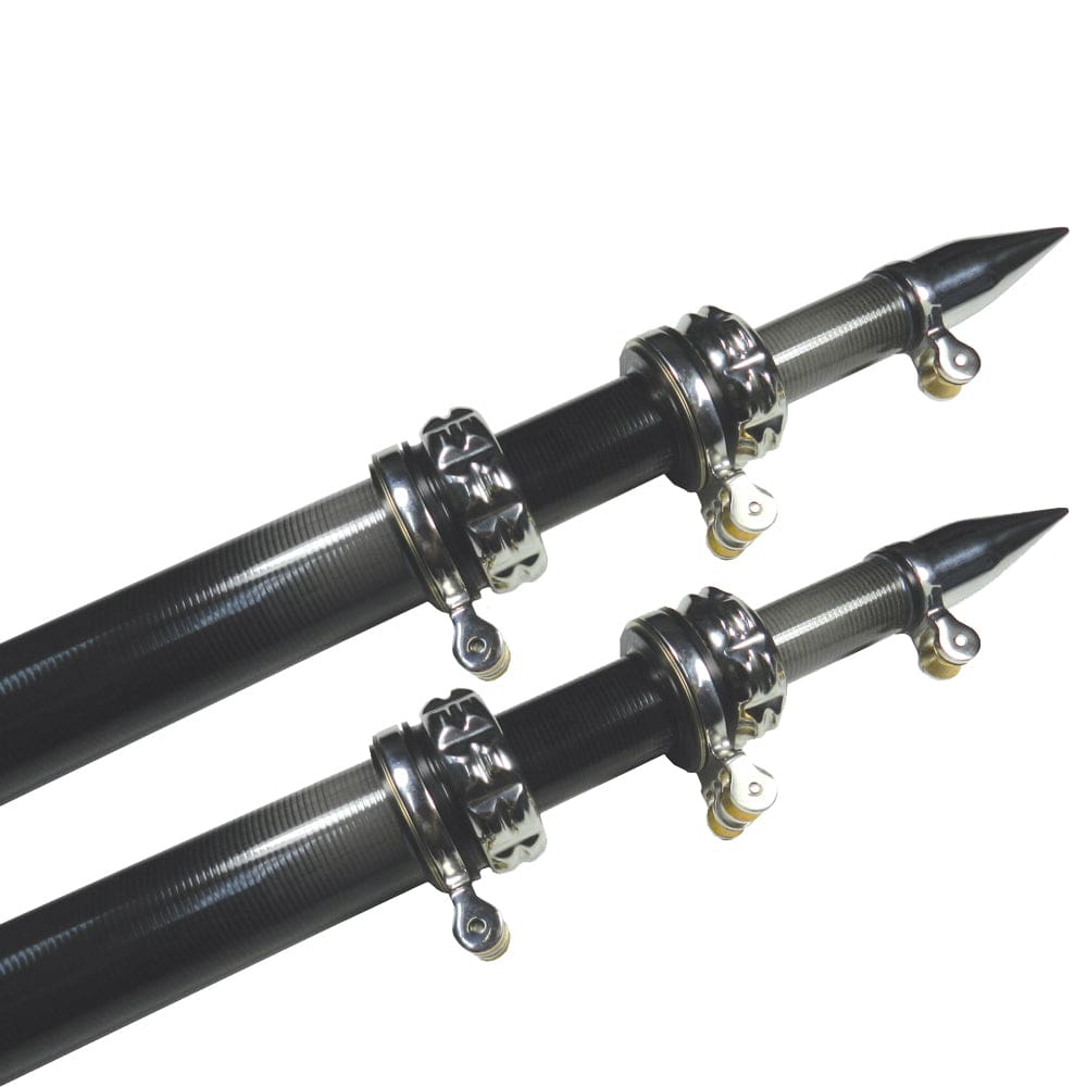 TACO 16’ Carbon Fiber Outrigger Poles - Pair - Black - Hunting & Fishing | Outriggers - TACO Marine