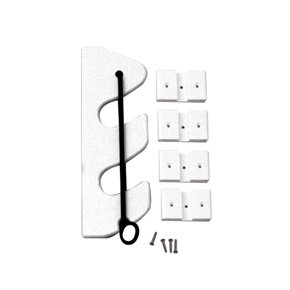 TACO 2-Rod Poly Bungee Rod Holder Rack - White | ShelHealth