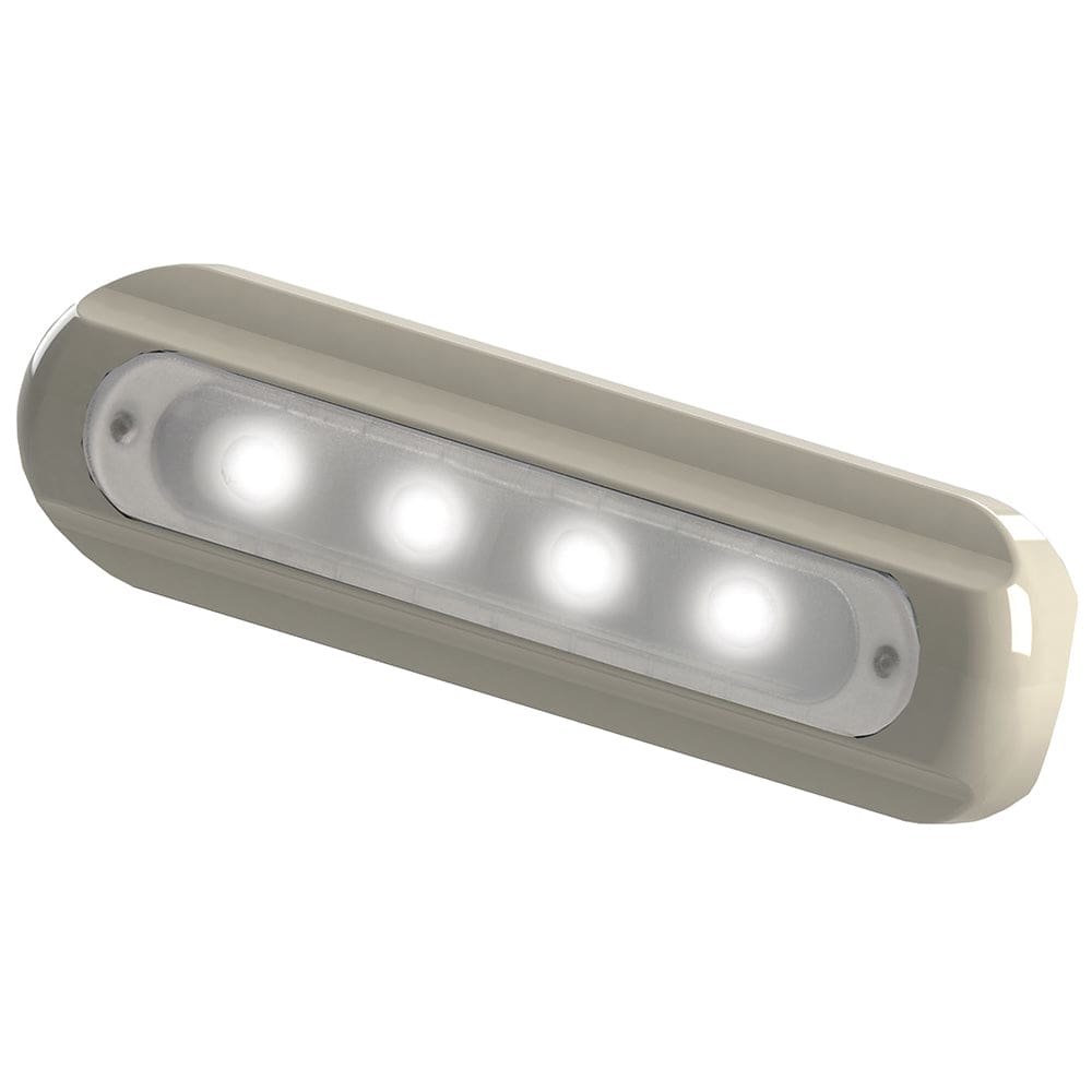 TACO 4-LED Deck Light - Flat Mount - White Housing - Lighting | Interior / Courtesy Light - TACO Marine