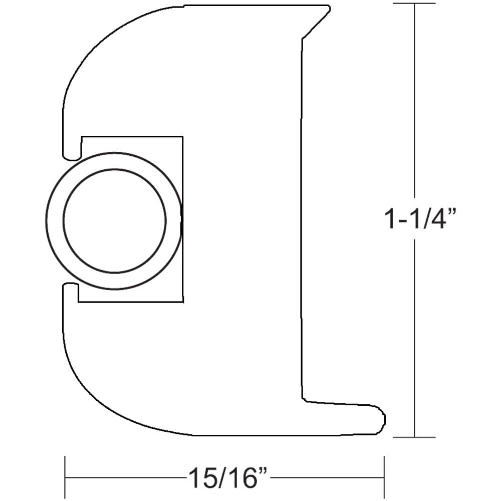 TACO Flex Vinyl Rub Rail Kit - White w/ White Insert - 50’ - Marine Hardware | Rub Rail - TACO Marine