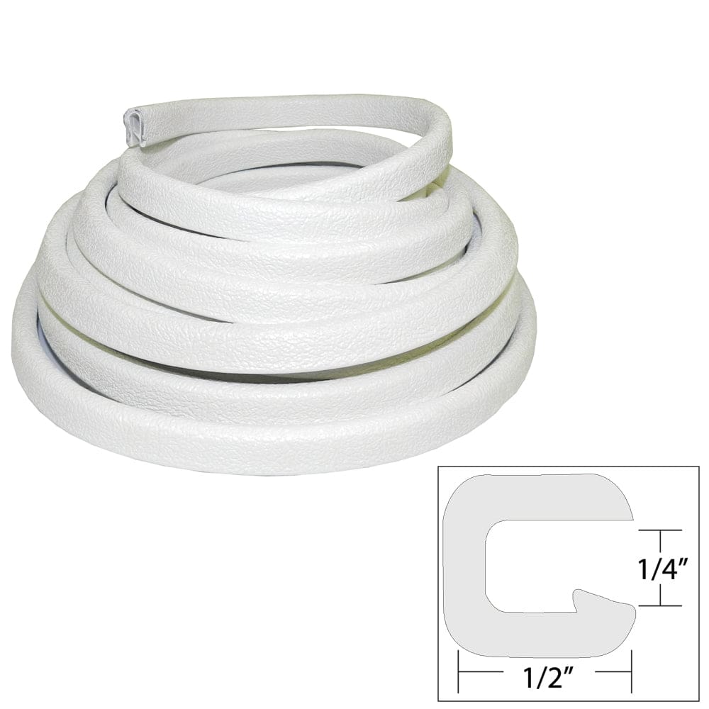 TACO Flexible Vinyl Trim - ¼ Opening x ½W x 25’L - White - Automotive/RV | Accessories,Boat Outfitting | Accessories - TACO Marine