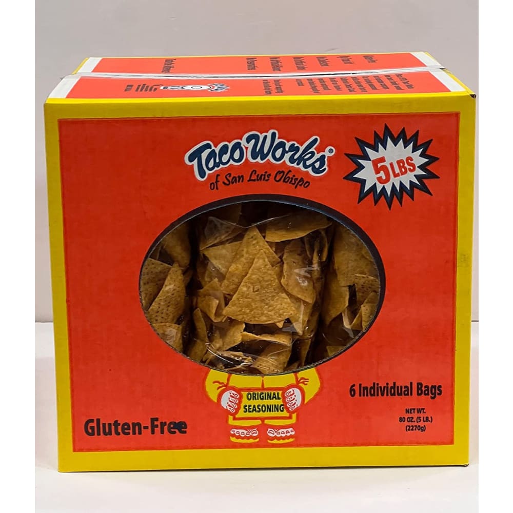TACO WORKS: Chips Tortilla Original Box, 80 OZ | ShelHealth