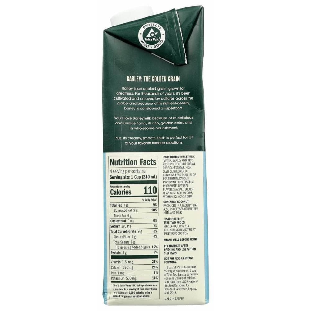 TAKE TWO FOODS Take Two Foods Barleymilk Barista, 32 Fo