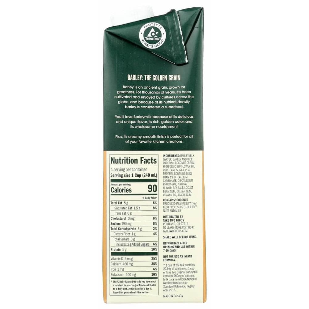 TAKE TWO FOODS Take Two Foods Barleymilk Original, 32 Fo