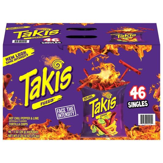 Takis Fuego Rolled Tortilla Chips (1 oz. 46 pk.) - Chips - Takis