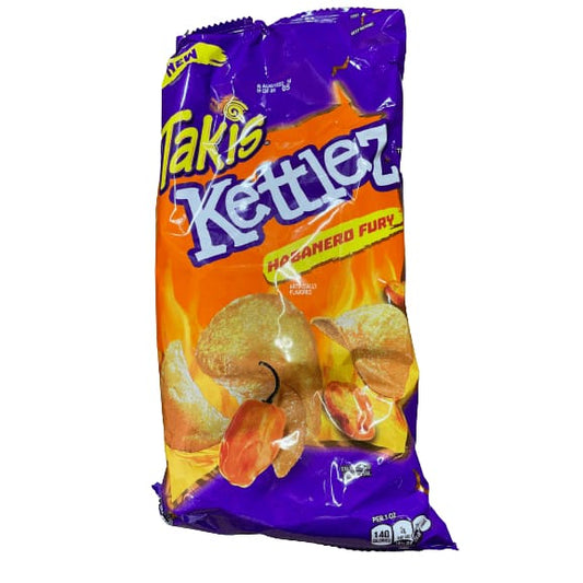 Takis Takis Kettlez Habanero Fury Potato Chips, Habanero Pepper Artificially Flavored Chips, 8 Ounce Bag