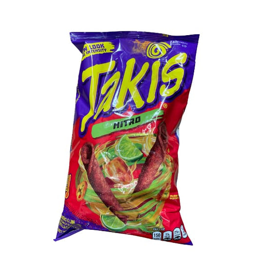 Takis Takis Nitro Rolled Tortilla Chips, Habanero and Lime Artificially Flavored, 9.9 Ounce Bag
