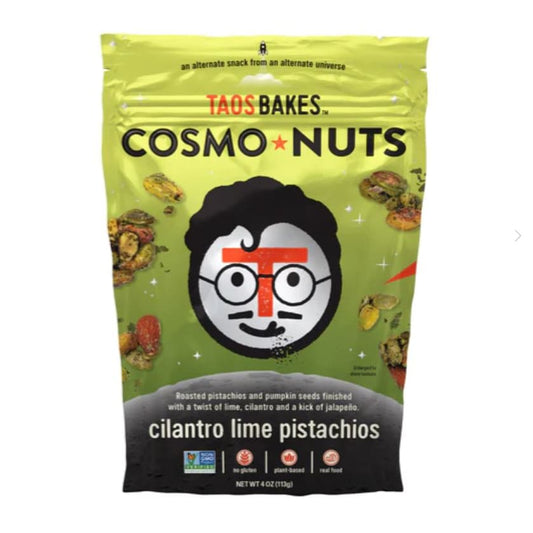 TAOS BAKES: Cosmo Nuts Cilantro Lime Pistachios 4 oz (Pack of 4) - Nuts - TAOS BAKES