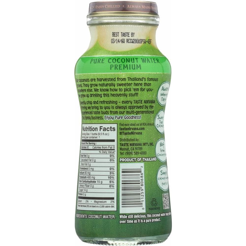 Taste Nirvana Taste Nirvana Real Coconut Water, 9.5 oz