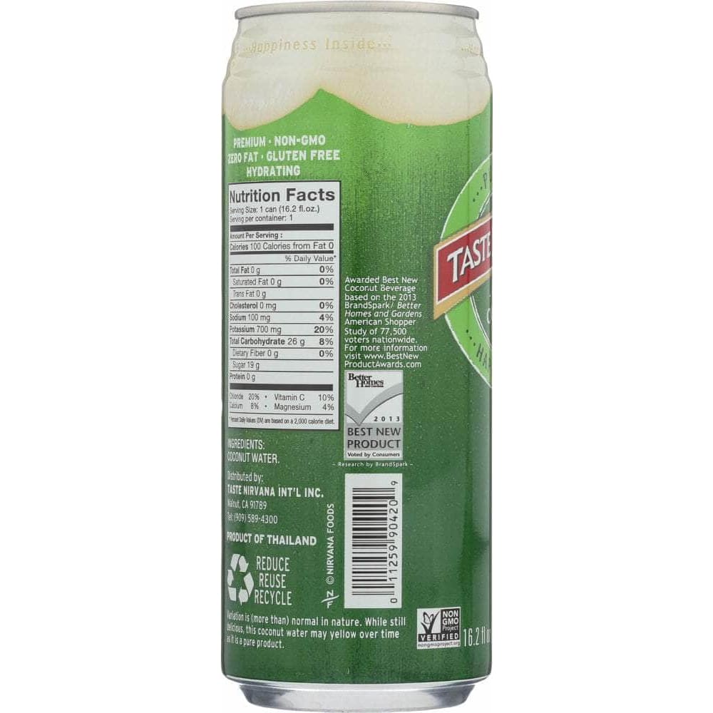 Taste Nirvana Taste Nirvana Real Coconut Water in Can, 16.2 oz