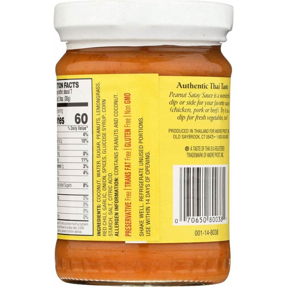 Taste Of Thai Taste Of Thai Peanut Satay Sauce, 7 oz