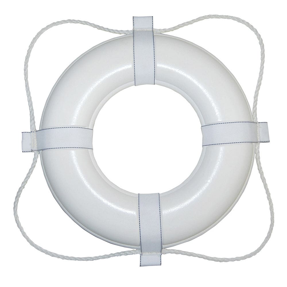 Taylor Made Foam Ring Buoy - 24 - White w/ White Grab Line - Marine Safety | Personal Flotation Devices - Taylor Made