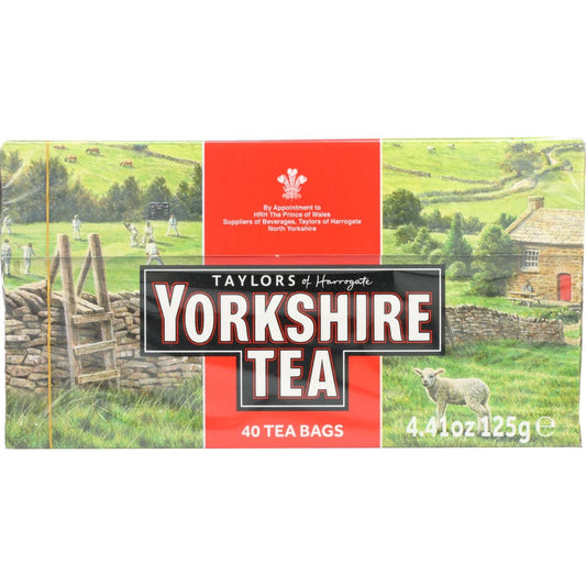 TAYLORS OF HARROGATE: Yorkshire 40 Tea Bags 4.41 oz (Pack of 5) - Grocery > Beverages > Coffee Tea & Hot Cocoa - TAYLORS OF HARROGATE
