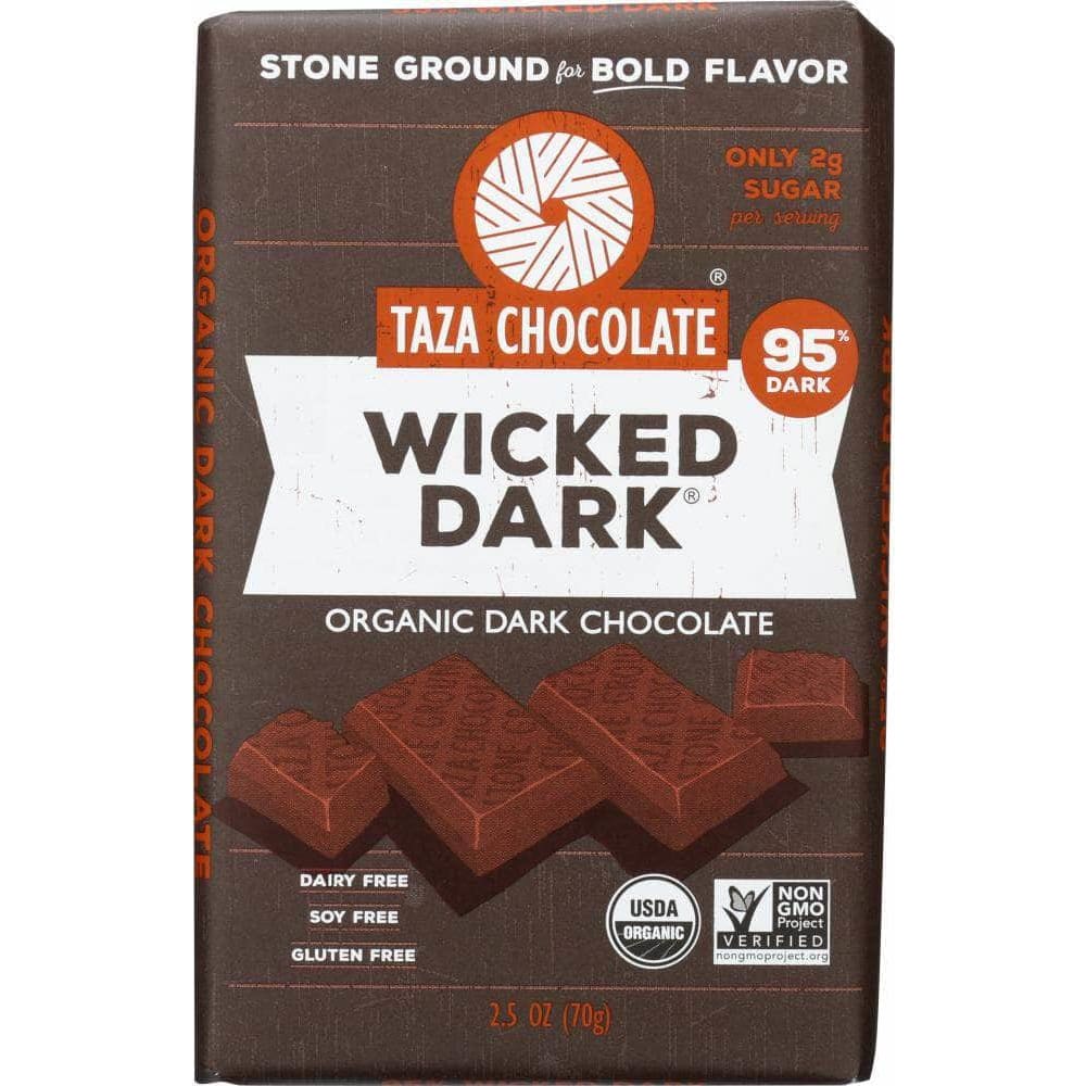 Taza Chocolate Taza Chocolate 95% Wicked Dark Chocolate Bar, 2.5 oz