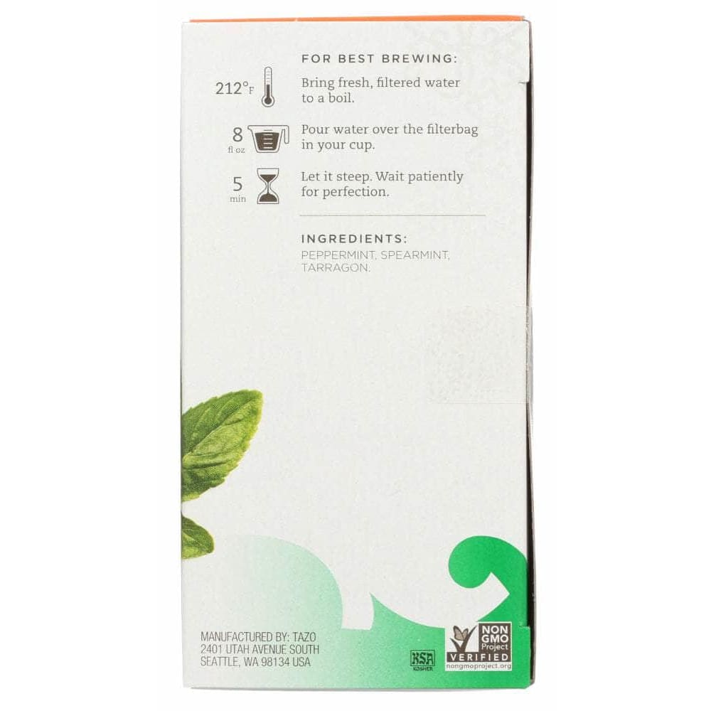 Tazo Tazo Herbal Tea Refresh Mint Caffeine-Free 20 Tea Bags, 0.8 oz