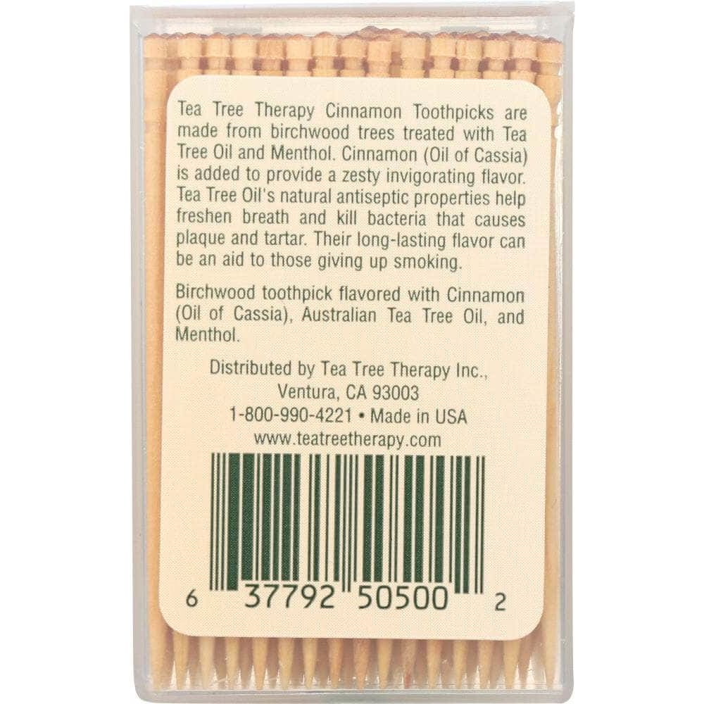 Tea Tree Therapy TEA TREE THERAPY" Cinnamon Toothpicks, 100 Tootpicks