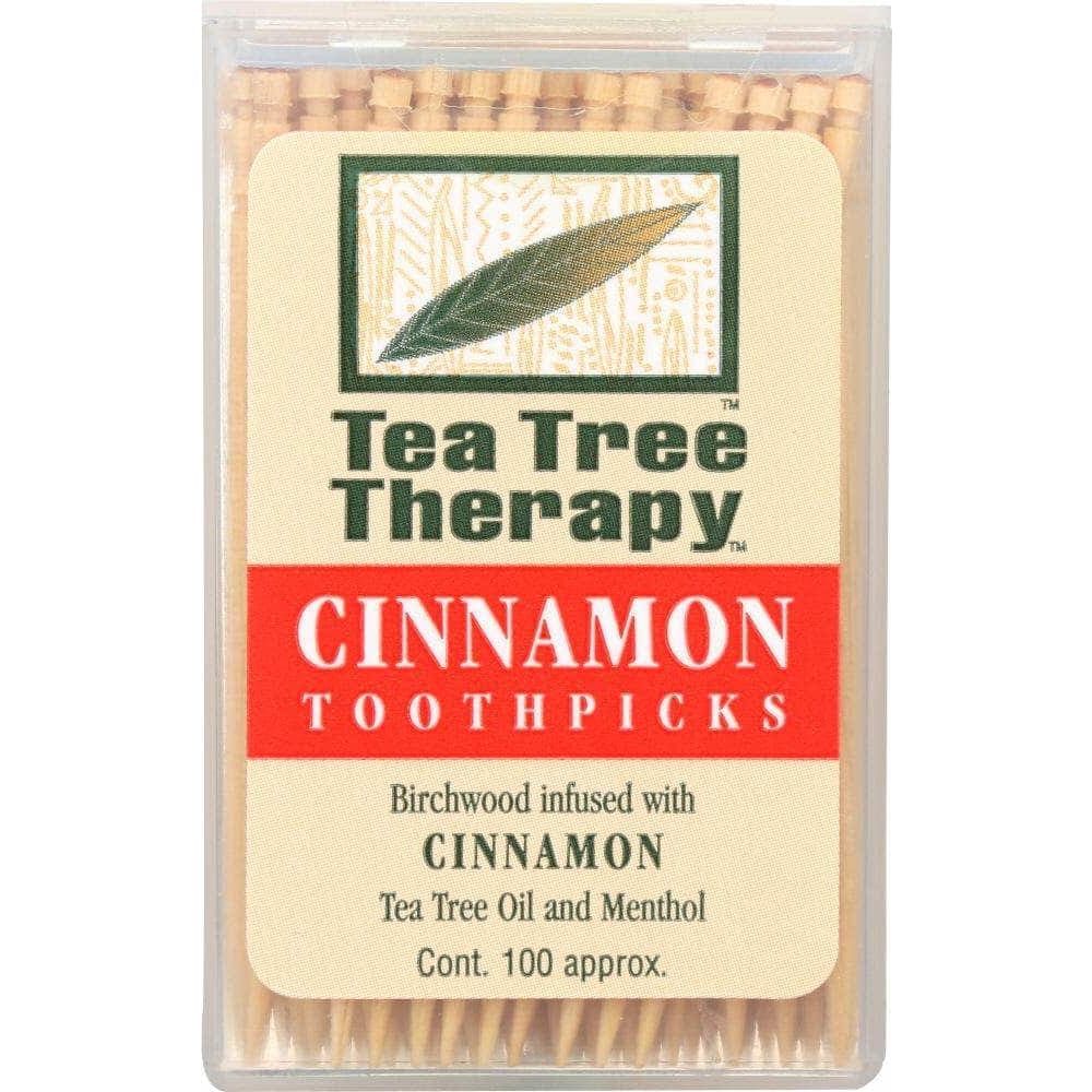 Tea Tree Therapy TEA TREE THERAPY" Cinnamon Toothpicks, 100 Tootpicks