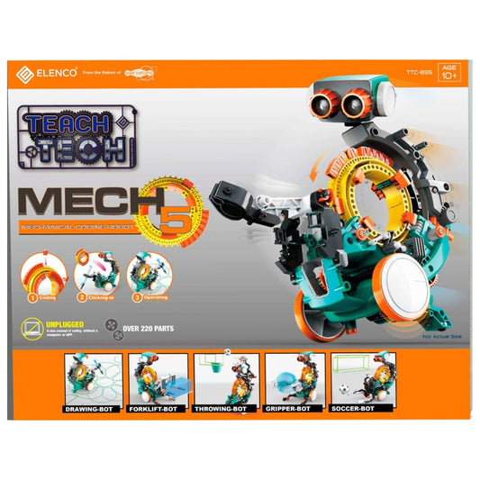 Teach Tech Mech-5 Programable Mechanical Robot Coding Kit - Home/Toys/Indoor Play/Kids’ Learning Toys/ - Unbranded