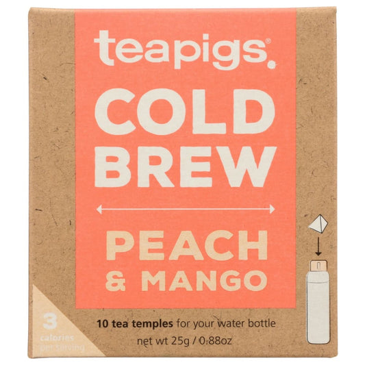 TEAPIGS: Tea Cold Brw Peach Mango 10 BX (Pack of 4) - Grocery > Beverages > Coffee Tea & Hot Cocoa - TEAPIGS