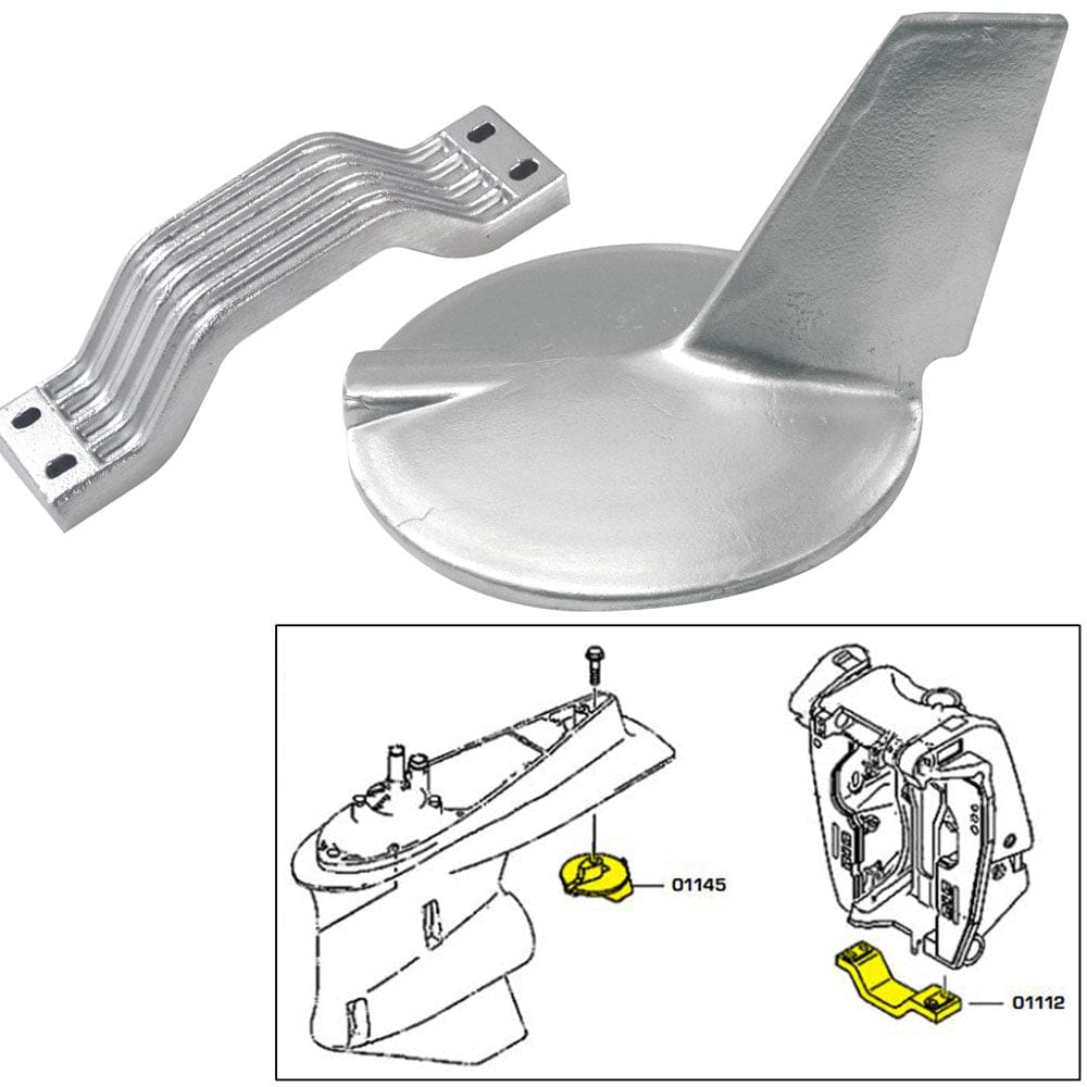 Tecnoseal Transom Bar Anode - Aluminum - Yamaha