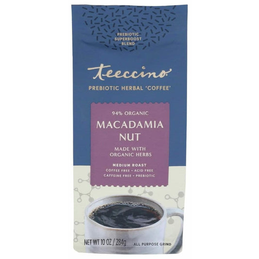 TEECCINO Teeccino Coffee Macadamia Nut Prebiotic, 10 Oz