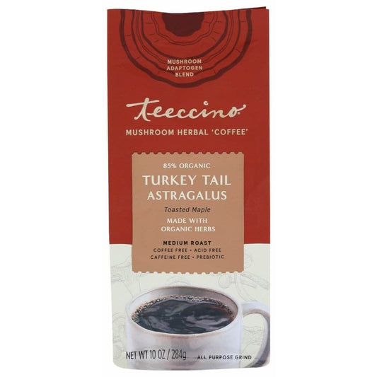 TEECCINO Teeccino Coffee Turkey Tail Astragalus Mushroom, 10 Oz
