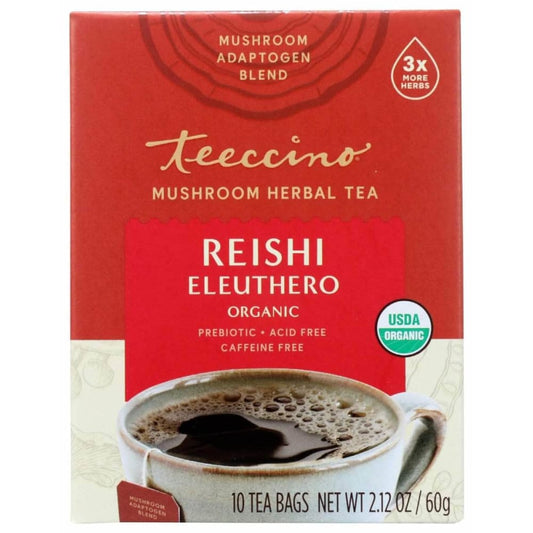 TEECCINO Teeccino Tea Reishi Eleuthe Mushrm, 10 Ct