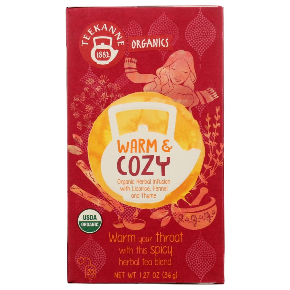TEEKANNE: Tea Warm & Cozy Org 20 BG (Pack of 5) - Beverages > Coffee Tea & Hot Cocoa - TEEKANNE