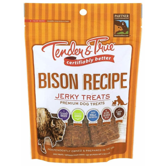 TENDER AND TRUE TENDER AND TRUE Bison Recipe Jerky Treats, 4 oz