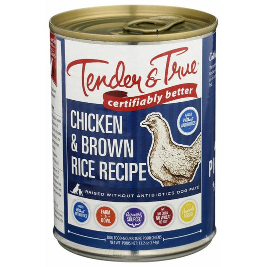 TENDER AND TRUE TENDER AND TRUE Chicken and Brown Rice Canned Dog Food, 13.2 oz