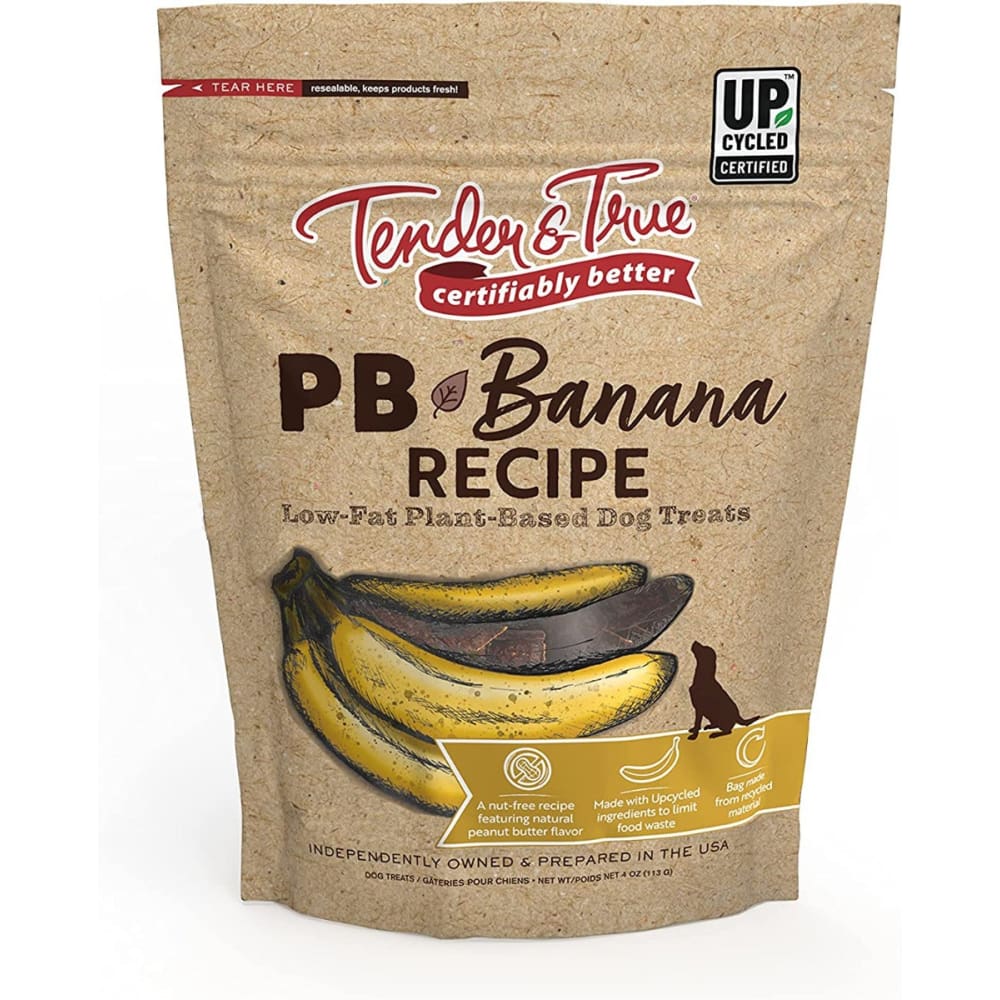 TENDER AND TRUE: Pb and Banana Dog Treats 4 oz (Pack of 3) - Grocery > Beverages > Coffee Tea & Hot Cocoa - TENDER AND TRUE