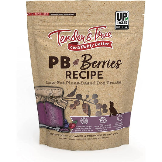 TENDER AND TRUE: Pb and Berries Dog Treats 4 oz (Pack of 3) - Grocery > Beverages > Coffee Tea & Hot Cocoa - TENDER AND TRUE