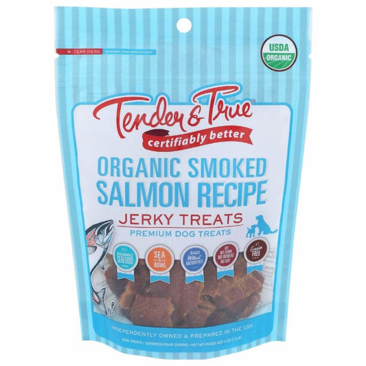 TENDER AND TRUE TENDER AND TRUE Smoked Salmon Jerky Treats, 4 oz