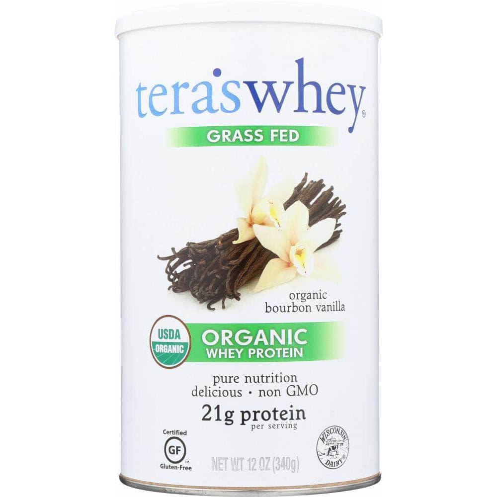 Teras Tera's Whey Grass Fed Organic Whey Protein Bourbon Vanilla, 12 oz