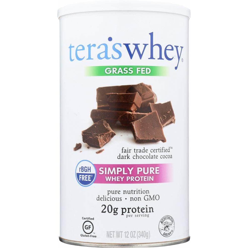 Teras Tera's Whey rBGH Free Whey Protein Fair Trade Dark Chocolate, 12 oz