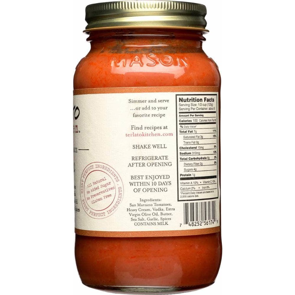Terlato Kitchen Terlato Kitchen Sauce Vodka Small Batch, 24 oz