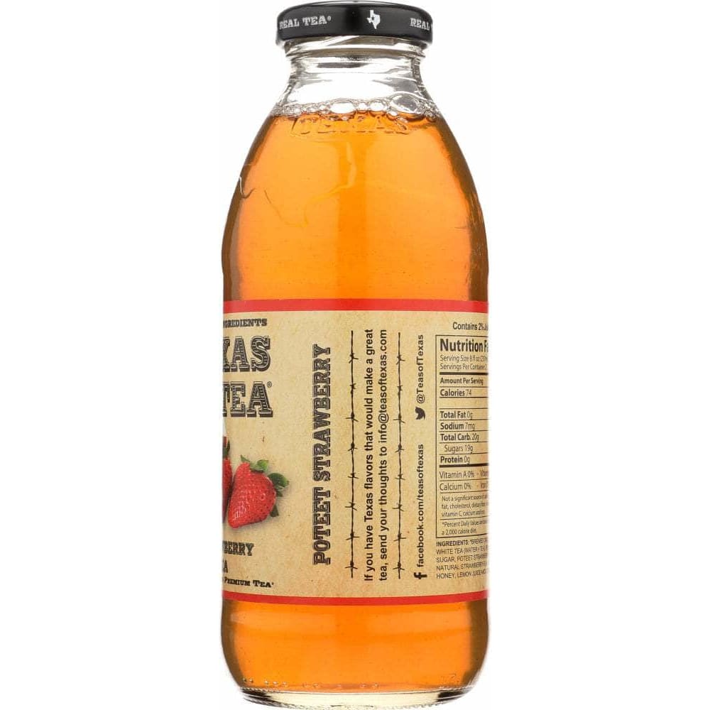 Texas Tea Texas Tea Poteet Strawberry White Tea, 16 Oz