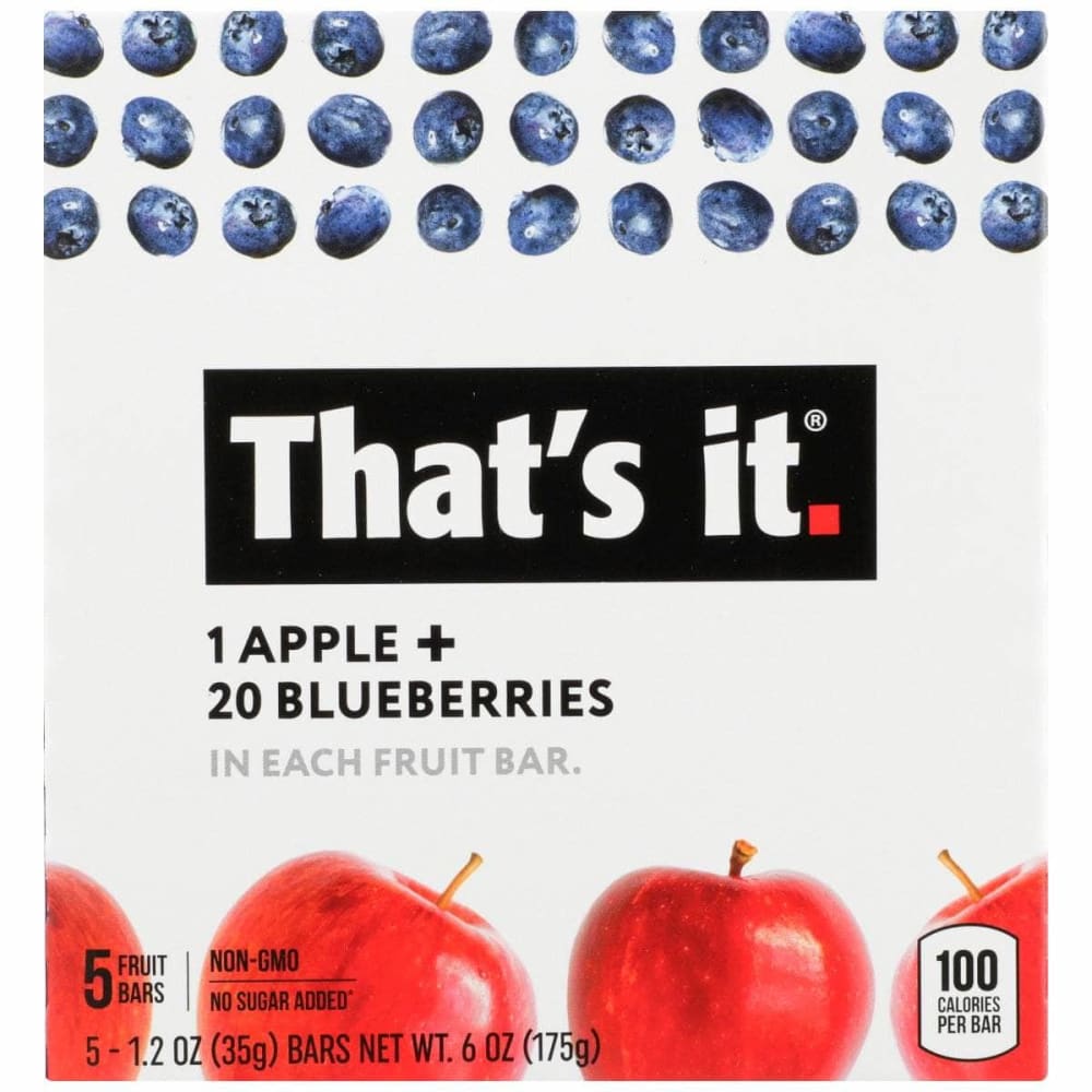 THATS IT THATS IT Bar Apple Blueberry 5Ct, 6 oz