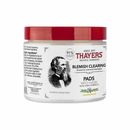 THAYER THAYER Blemish Clearing Salicylic Acid Acne Treatment Pads, 60 pc