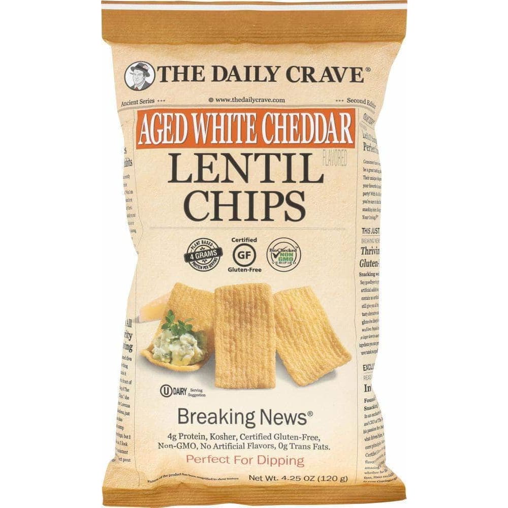 The Daily Crave The Daily Crave Aged White Cheddar Lentil Chips, 4.25 oz
