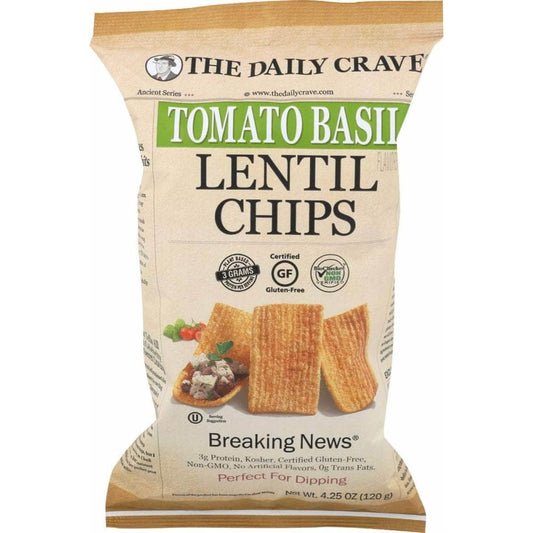 THE DAILY CRAVE THE DAILY CRAVE Lentil Chips Tomato Basil, 4.25 oz
