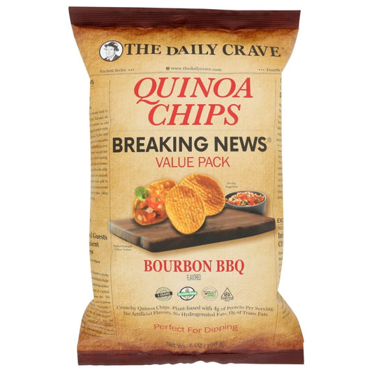 THE DAILY CRAVE: Quinoa Chips Bourbon BBQ Value Pack 7 oz (Pack of 5) - Grocery > Snacks > Chips - THE DAILY CRAVE