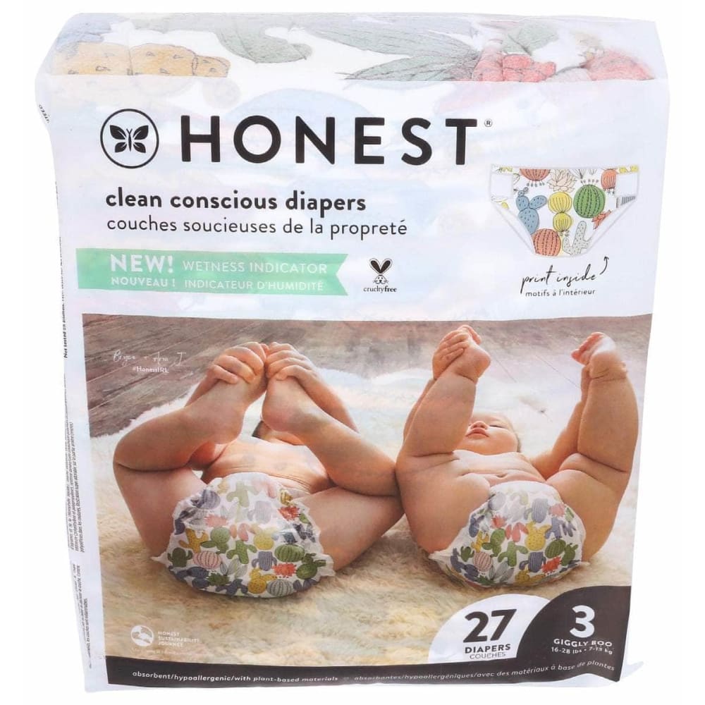 THE HONEST COMPANY THE HONEST COMPANY Clean Conscious Cactus Cuties Diapers Size 3, 27 pk
