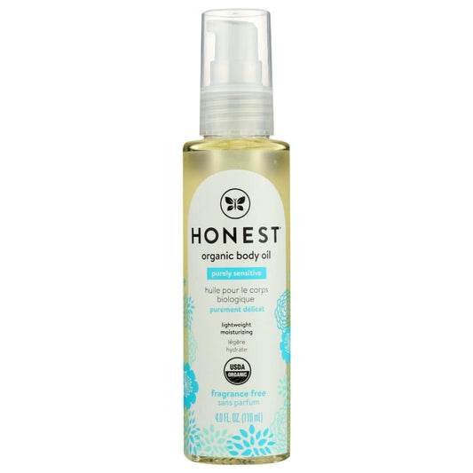 THE HONEST COMPANY: Organic Body Oil Fragrance Free 4 oz (Pack of 3) - Beauty & Body Care > Aromatherapy and Body Oils > Body & Massage Oils