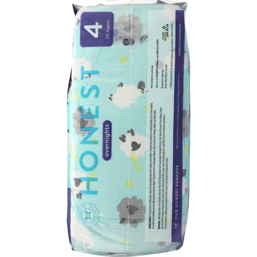 THE HONEST COMPANY Baby > Baby Diapers & Diaper Care THE HONEST COMPANY Sleepy Sheep Overnight Diapers Size 4, 24 pk