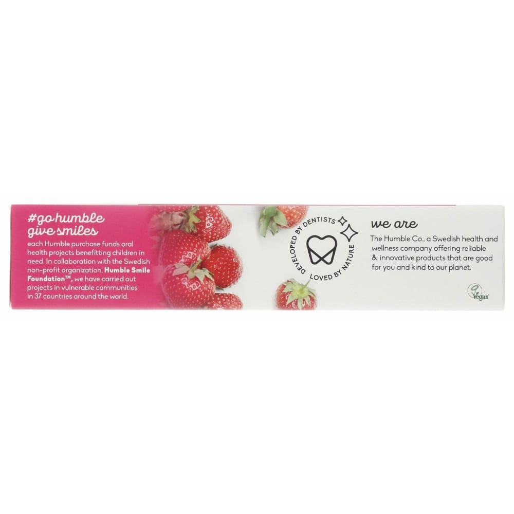 THE HUMBLE CO Beauty & Body Care > Oral Care > Toothpastes & Toothpowders THE HUMBLE CO Strawberry Sodium Fluoride Anticavity Toothpaste, 6.2 oz