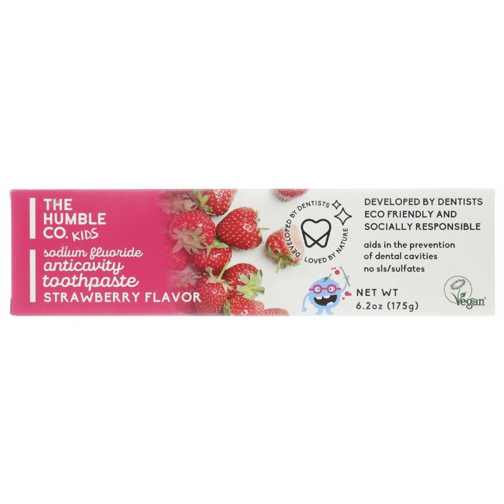 THE HUMBLE CO Beauty & Body Care > Oral Care > Toothpastes & Toothpowders THE HUMBLE CO Strawberry Sodium Fluoride Anticavity Toothpaste, 6.2 oz